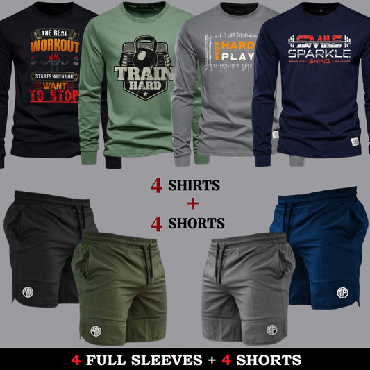 4 Long Sleeves + 4 Shorts