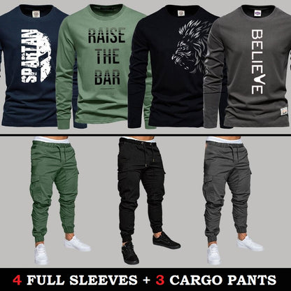 4 Long Sleeves + 3 Cargo