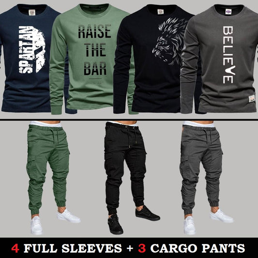 4 Long Sleeves + 3 Cargo