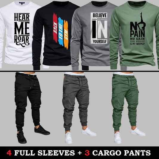 4 Long Sleeves + 3 Cargo