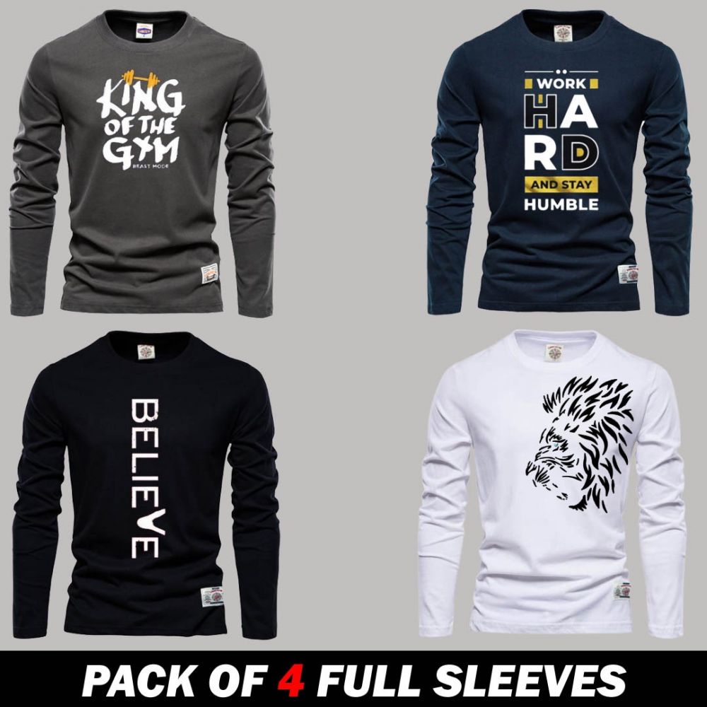 4 قمصان بأكمام طويلة + 4 سراويل قصيرة